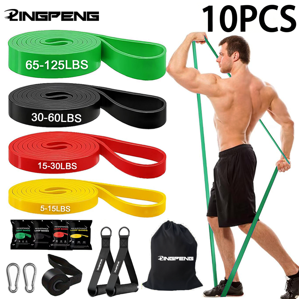 10Pcs 4-Level Resistance Bands - Pull Up Assist Band ulasan dan harga