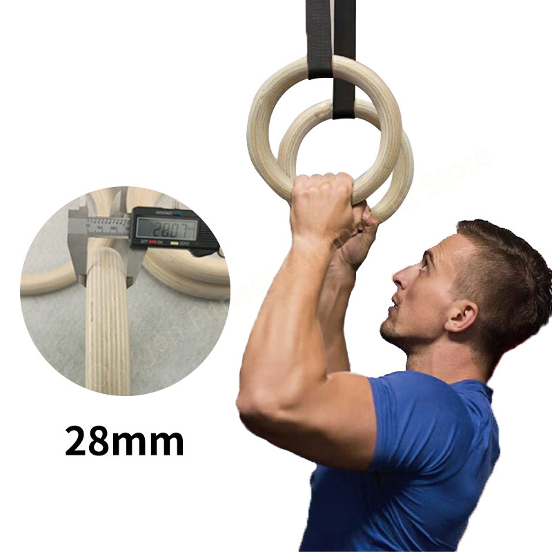 28mm Birch Gymnastics Rings Wi - Gymnastic Ring Wood ulasan dan harga