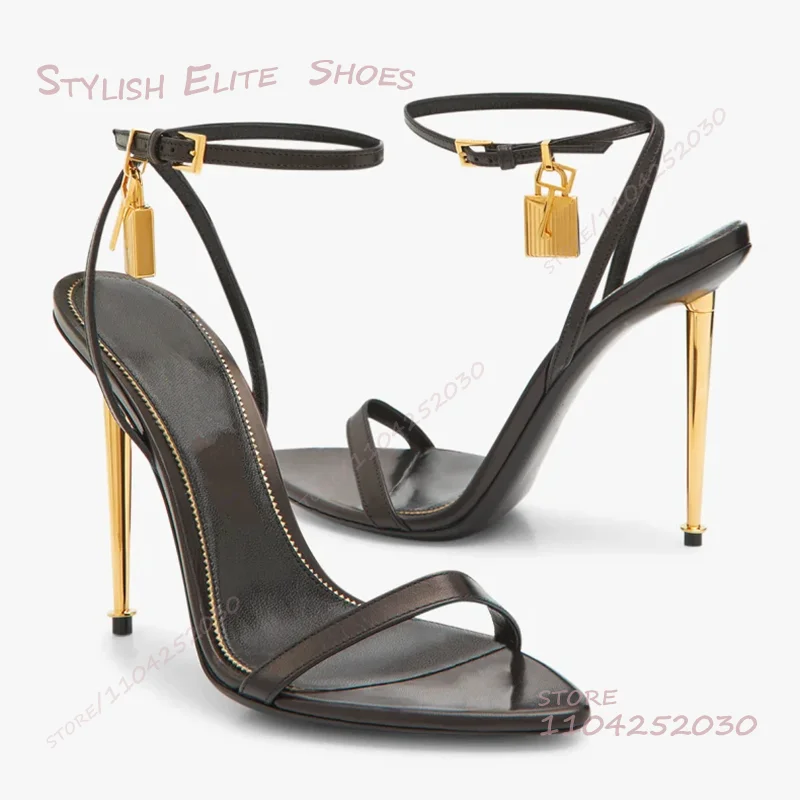 Gold Metal Stiletto Sandals Wo - Crossfit Ladies ulasan dan harga