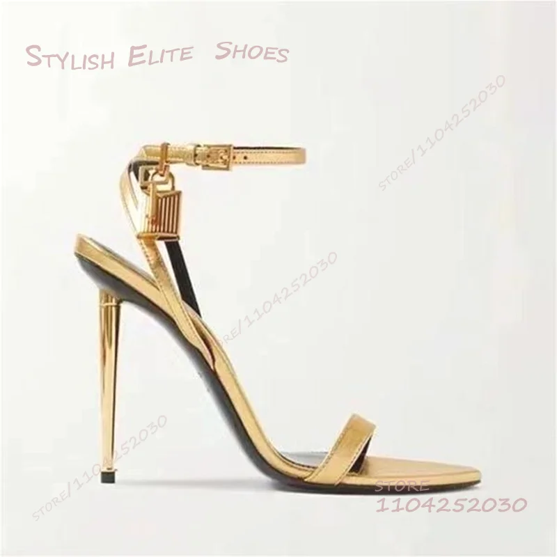 Gold Metal Stiletto Sandals Wo - Crossfit Ladies ulasan dan harga
