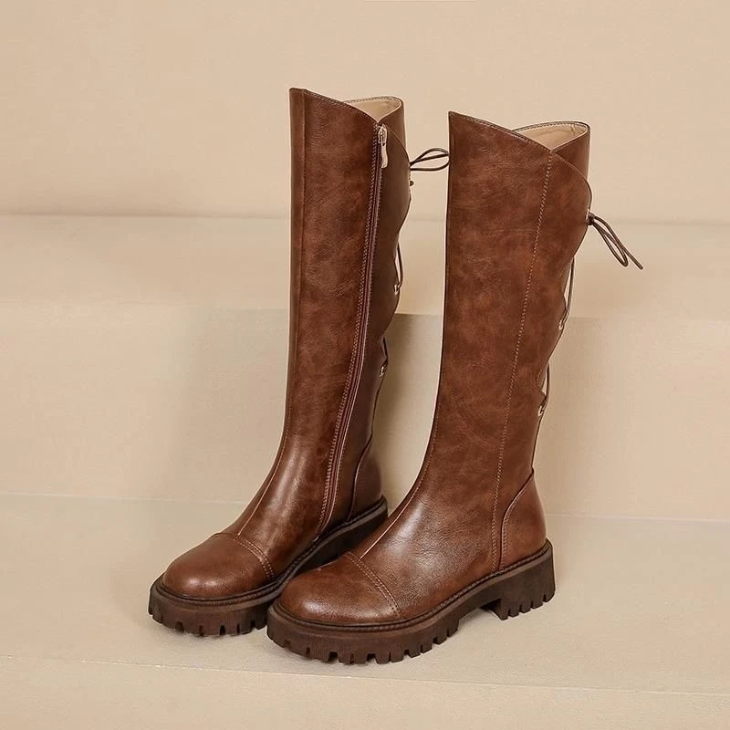 Brown Leather Platform Women's - Crossfit Ladies ulasan dan harga