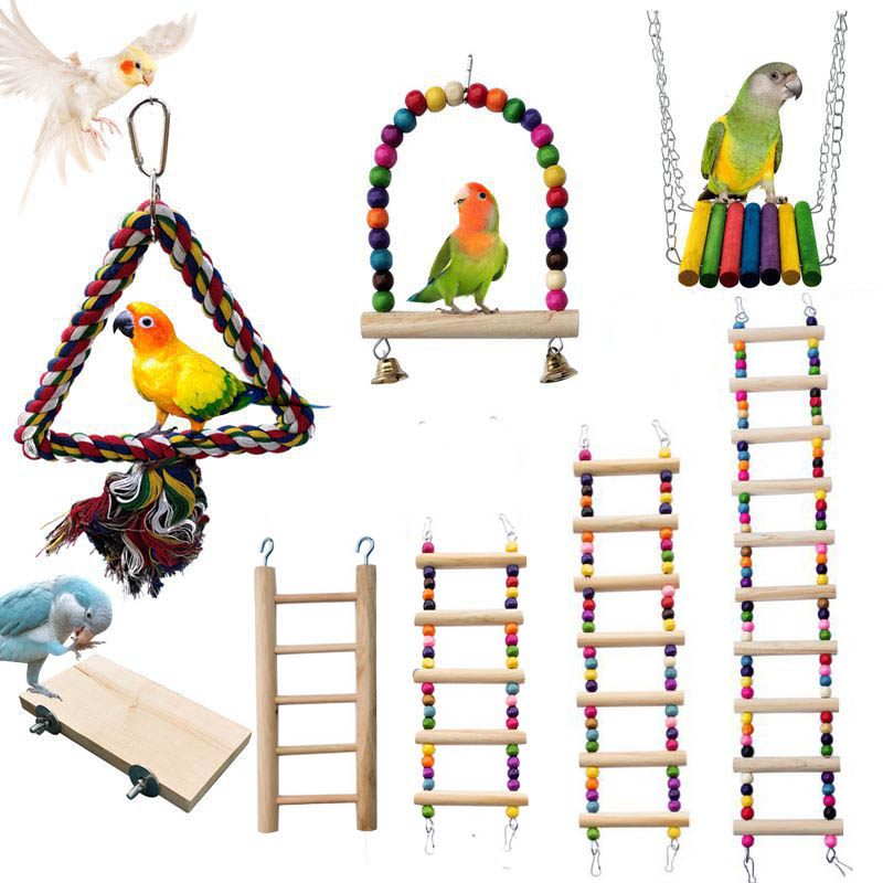 Wooden Bird Toys Small Parrot  - Gymnastic Ring Wood ulasan dan harga