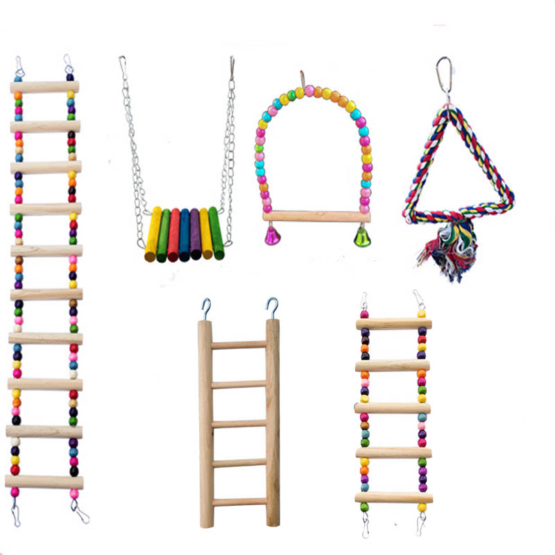 Wooden Bird Toys Small Parrot  - Gymnastic Ring Wood ulasan dan harga