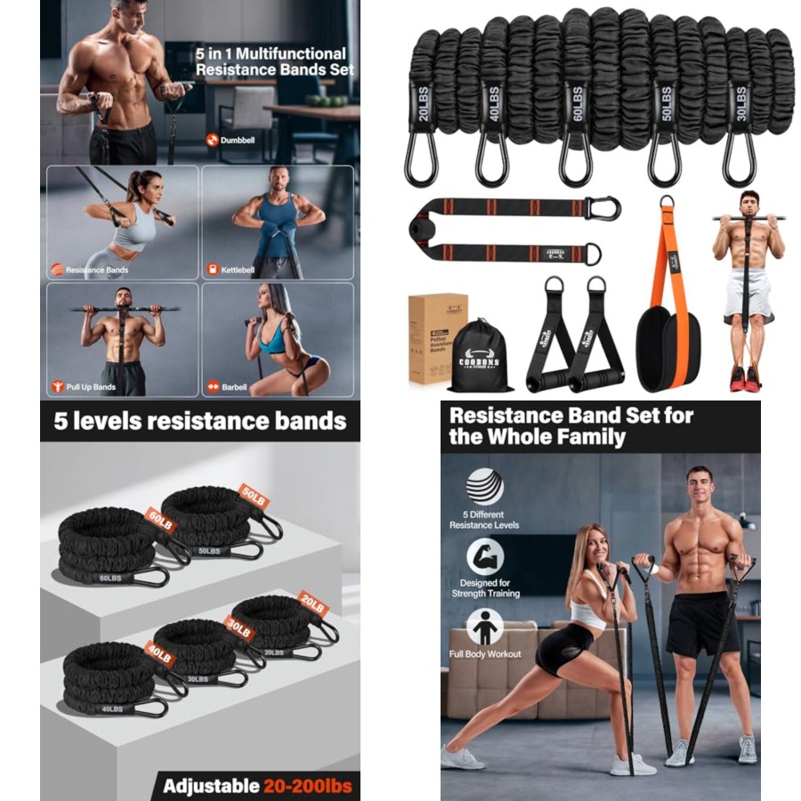 Resistance Bands, Exercise Ban - Pull Up Assist Band ulasan dan harga
