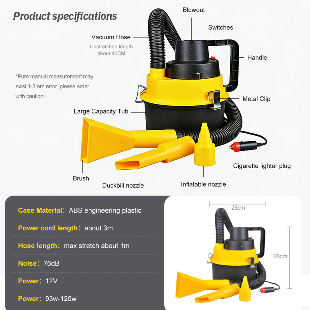 Portable 12V Car Vacuum Cleane - Crossfit Machine ulasan dan harga